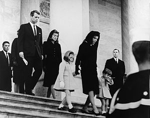 300px-JFK's_family_leaves_Capitol_after_his_funeral,_1963