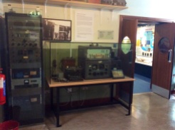 Lots of old wireless equipment on display