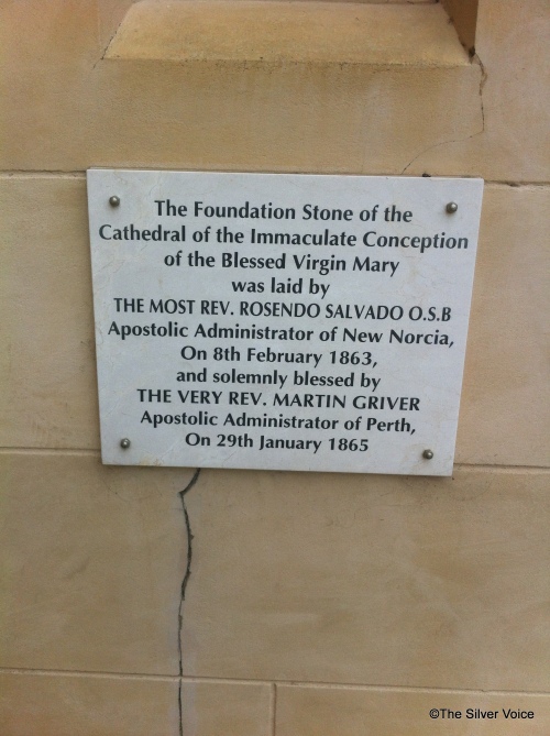 The foundation stone of the original structure 