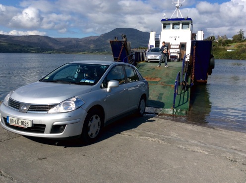 Reversing on to the Ferry at Rerrin.