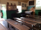 The classroom with slates on each desk