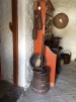 An upright churn for making butter