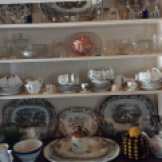 Bowls and plates displayed