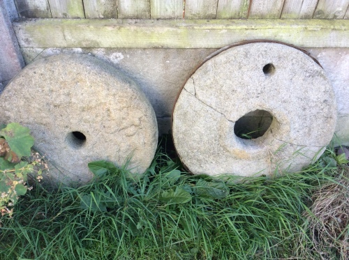 Quorn stones from the house in Mulnamina, used to make flour. These belonged to Daniel and possibly his father before him. 
