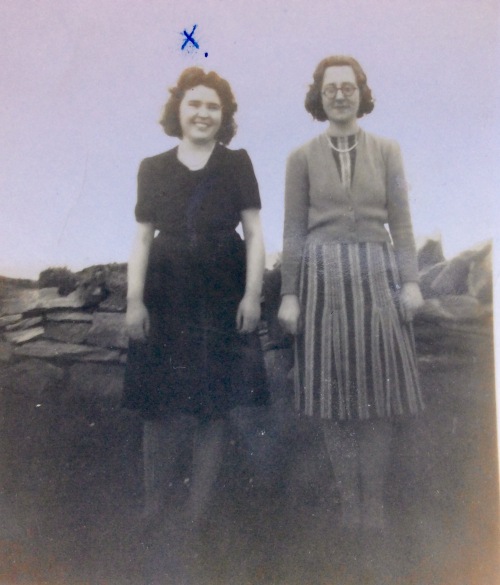 Mum and another lady at Port na Blagh Dunfanaghy on Whit Sunday 1944. 