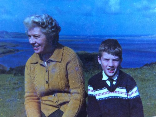 Di at paternal family home in Mulnamina Glenties in the 1960s with our brother Damian.